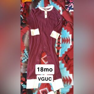 Cat & Jack Maroon and Cream Kids Bodysuit